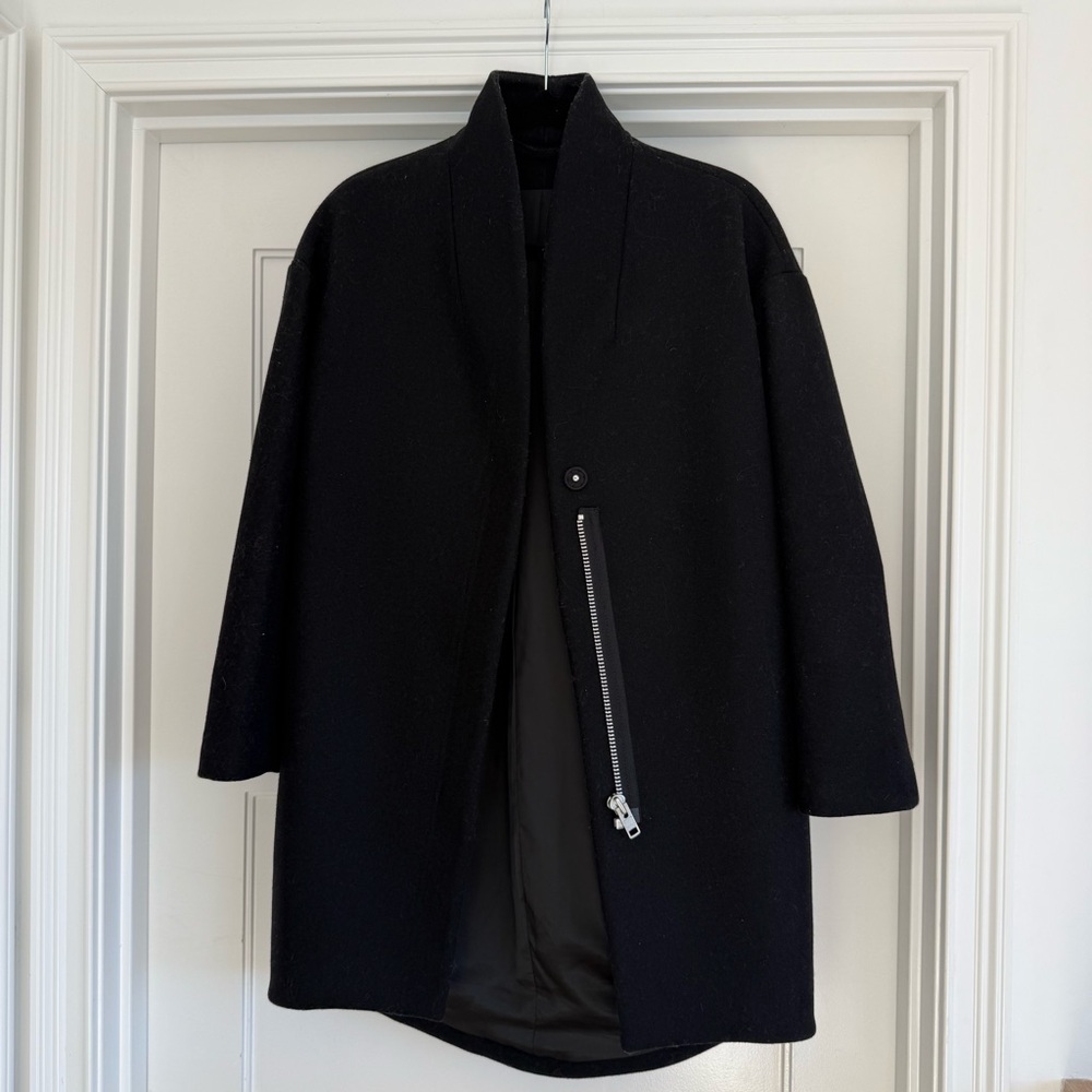& Other Stories Black Wool Cacoon Coat Womens 2 / S